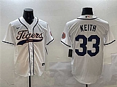 Men's Detroit Tigers #33 Colt Keith White With Patch Cool Base Stitched Jersey,baseball caps,new era cap wholesale,wholesale hats